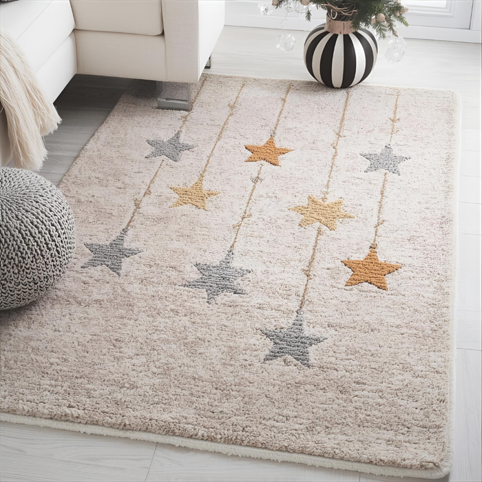Festive Star Garland Area Rug