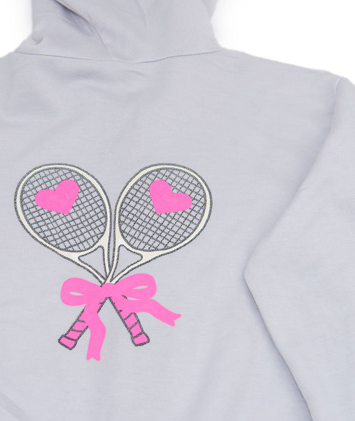 Firehouse Girls Carlee Clay Tennis Bow Zip Hoodie Girls Casual Tops Firehouse