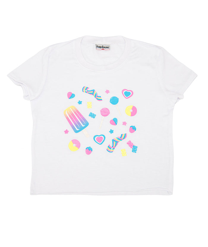 Firehouse Girls Gummy Toss Tee Distressed/seasonal girls Firehouse White Y/5