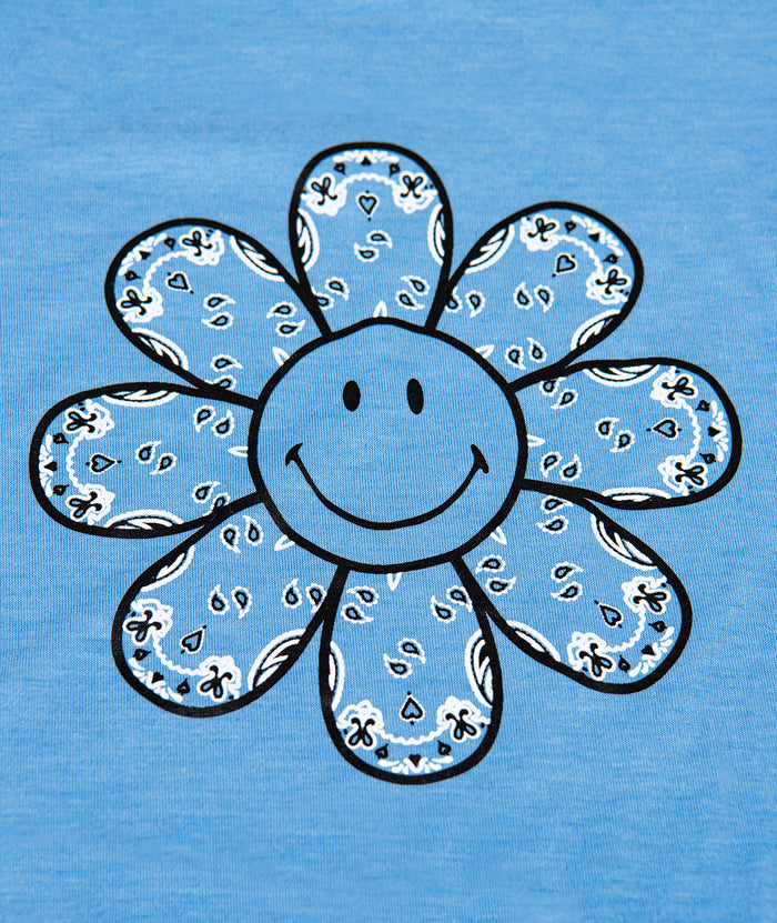 Firehouse Girls Ice Blue Bandana Flower Tee Girls Casual Tops Firehouse