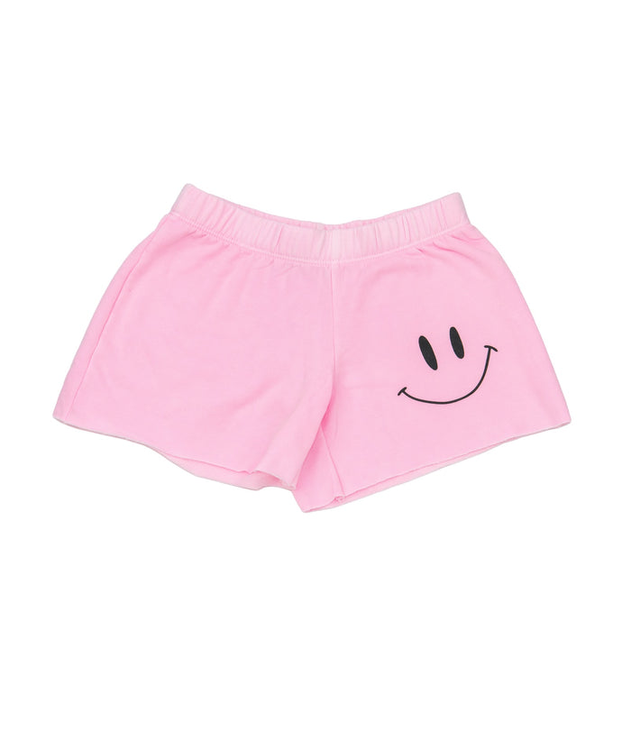 Firehouse Girls Ice Pink Smile Fleece Shorts Girls Casual Bottoms Firehouse Pink Y/XS (6X)