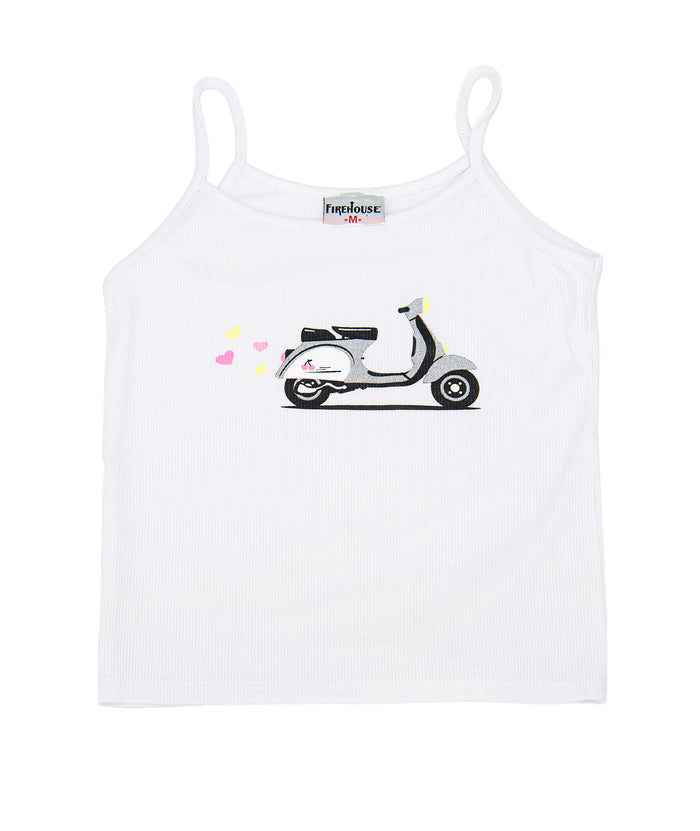 Firehouse Girls Paris Vespa Tee Distressed/seasonal girls Firehouse White Y/S (7/8)