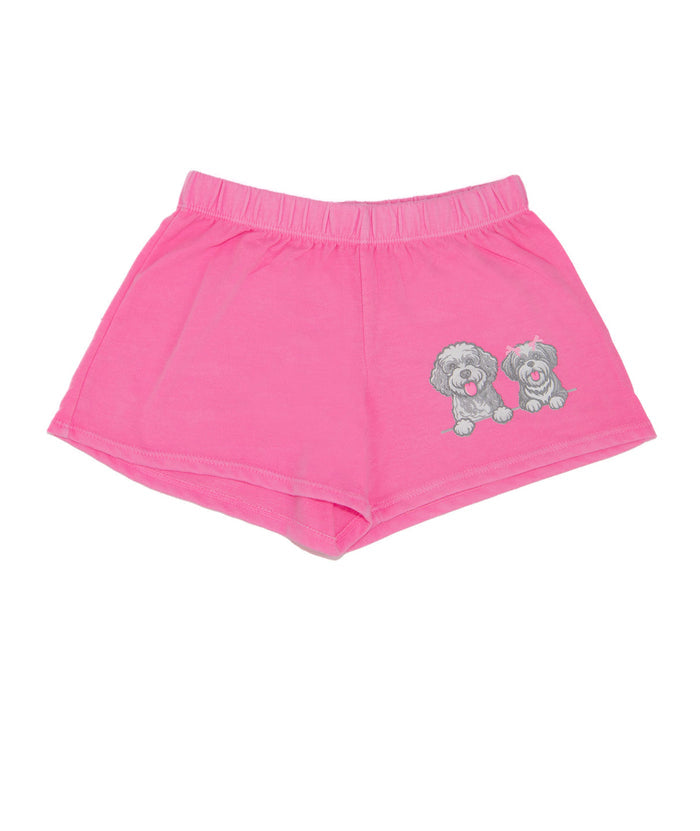Firehouse Girls Pup Party Shorts Distressed/seasonal girls Firehouse Neon Pink Y/4