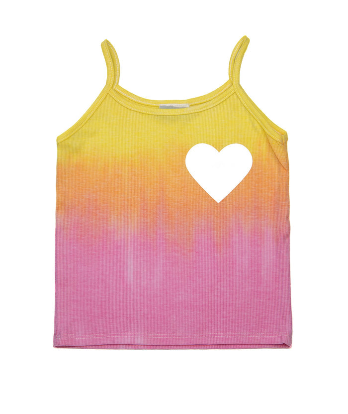 Firehouse Girls St. Barths Tie Dye Heart Rib Cami Distressed/seasonal girls Firehouse Tie Dye Y/XS (6X)