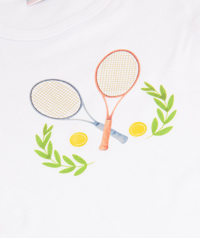 Firehouse Girls Tennis Fan Rib Tee Distressed/seasonal girls Firehouse