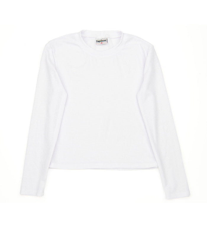 Firehouse Girls Waffle Pullover Girls Casual Tops Firehouse White Y/S (7/8)