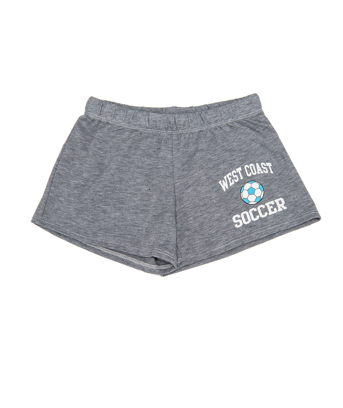 Firehouse Girls West Coast Soccer Fleece Shorts Girls Casual Bottoms Firehouse Heather Grey Y/S (7/8)