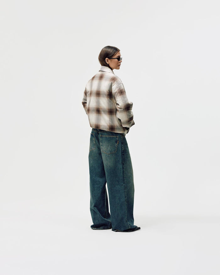 Flannel Jacket, Women - Brown Check