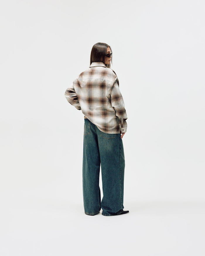 Flannel Shirt, Women - Brown Check