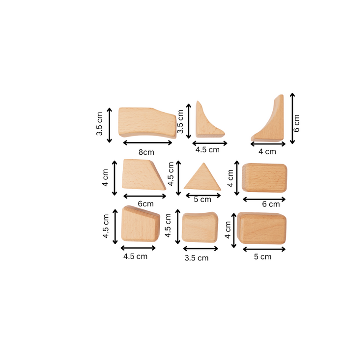 Flo - Waldorf Blocks | Irregular Wooden Blocks for Sensory Play (6 Months+)