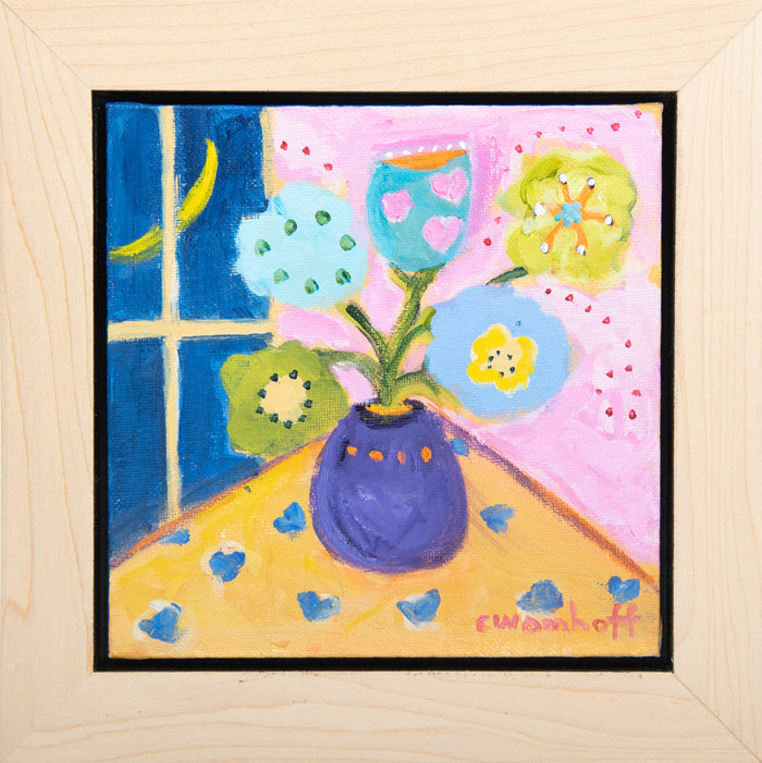 Floral Fancy 2, Clarey Wamhoff, painting, Plum Bottom Gallery