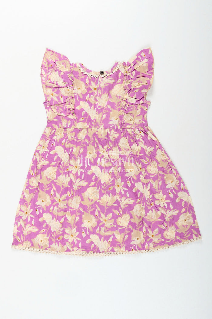 The Nesavu Floral printed frock for baby girls’ casual and festive moments Nesavu Nesavu baby girl cotton frock floral digital print  everyday wear festive casual use