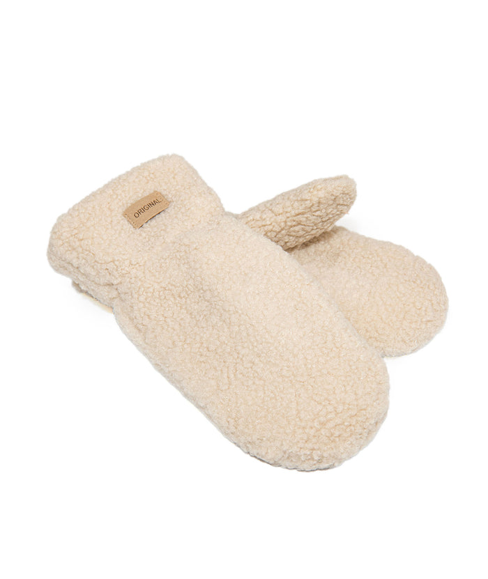 Frankie's Exclusives Fuzzy Faux Fur Mittens Distressed/seasonal accessories Frankie's Exclusives Beige Juniors/Women One Size Fits Most