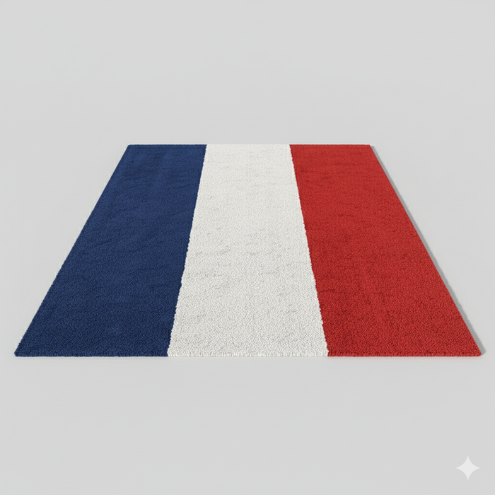 French Tricolor Area Rug