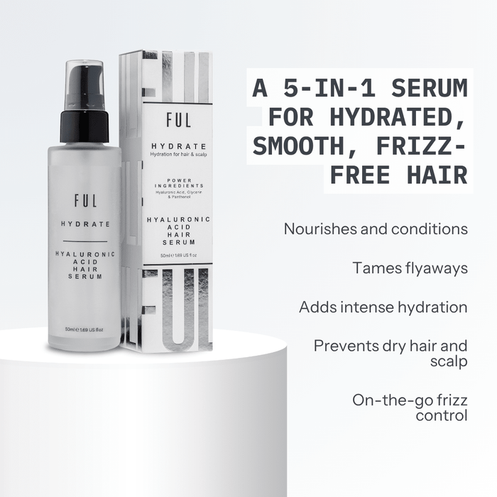 FUL Hyaluronic Acid Hair Serum 50ml – Anti-Frizz Spray for Dry, Curly & Damaged Hair - The LTL Shop