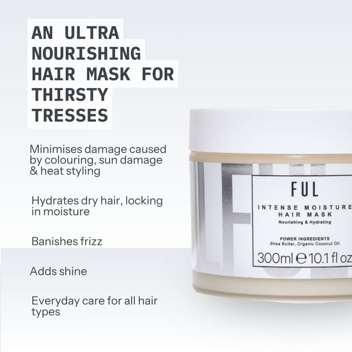 FUL Intense Moisture Hair Mask 300ml – Deep Hydration for Dry, Damaged or Curly Hair - The LTL Shop