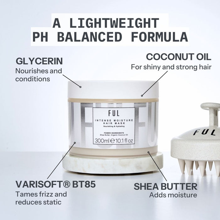 FUL Intense Moisture Hair Mask 300ml – Deep Hydration for Dry, Damaged or Curly Hair - The LTL Shop