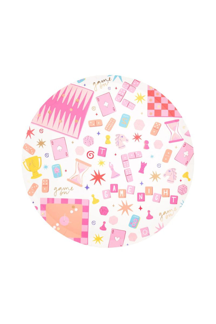 Game Night Pattern Dinner Plates