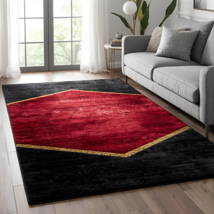 German Abstract Flag Area Rug