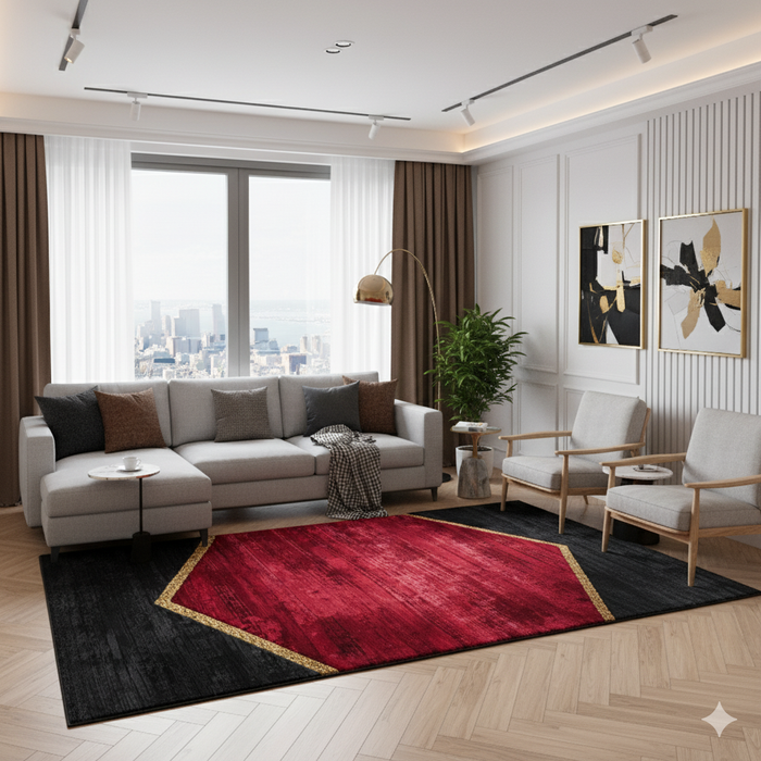 German Abstract Flag Area Rug