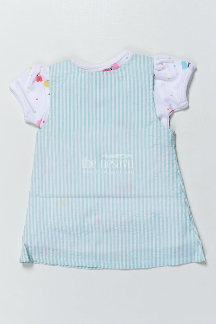 The Nesavu Girls Casual Set Girls Casual Cotton Dress Set with Thread Embroidery for Everyday Wear Nesavu Nesavu girls casual cotton dress set thread embroidery  ideal everyday comfort style
