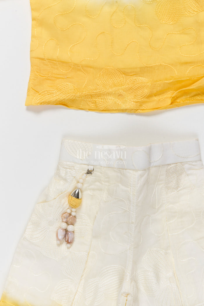 The Nesavu Girls Co-Ord Sets Girls Co-Ord Set with Tie Dye for Festive and Casual Celebrations Nesavu Nesavu girls cotton co-ord set tie dye ethnic day festive celebrations