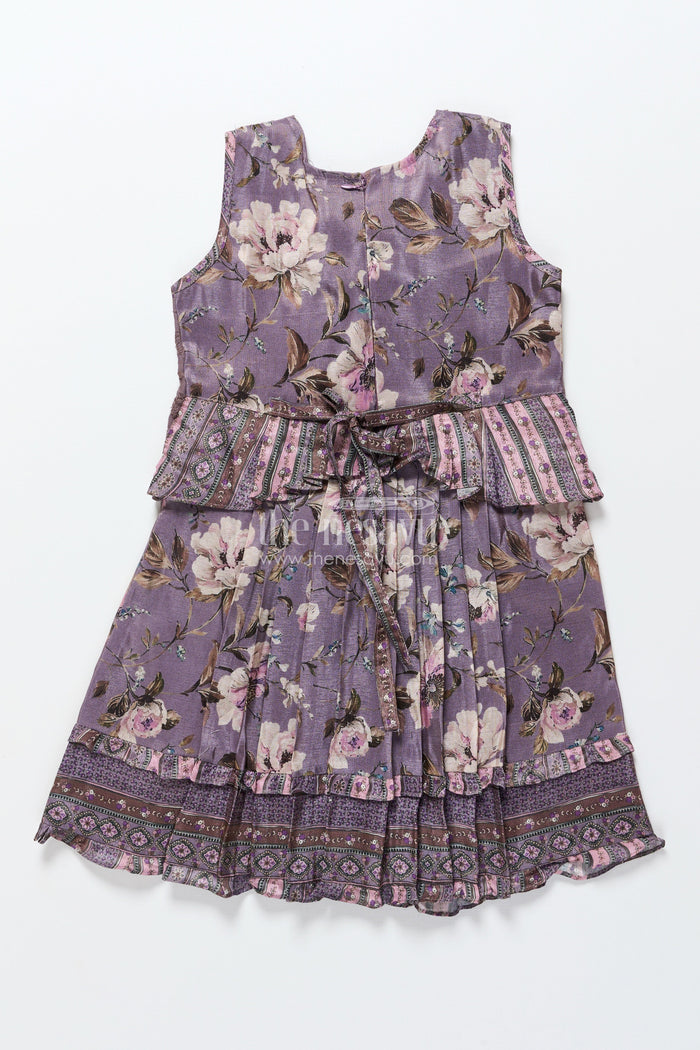The Nesavu Girls Cotton Frock Girls Cotton Frock with Embroidery for Birthday Parties and Festive Gatherings Nesavu Nesavu girls cotton frock sequin thread embroidery  perfect festive parties birthdays
