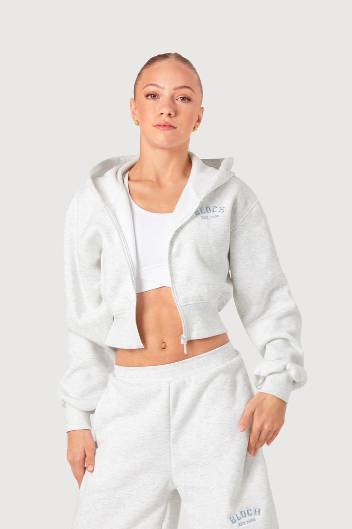 Girls Cropped Zip Front Hoodie - BLOCH EU