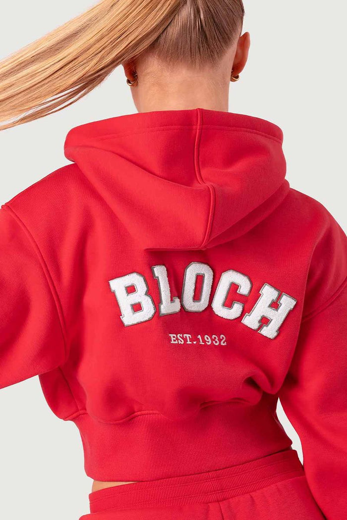 Girls Cropped Zip Front Hoodie