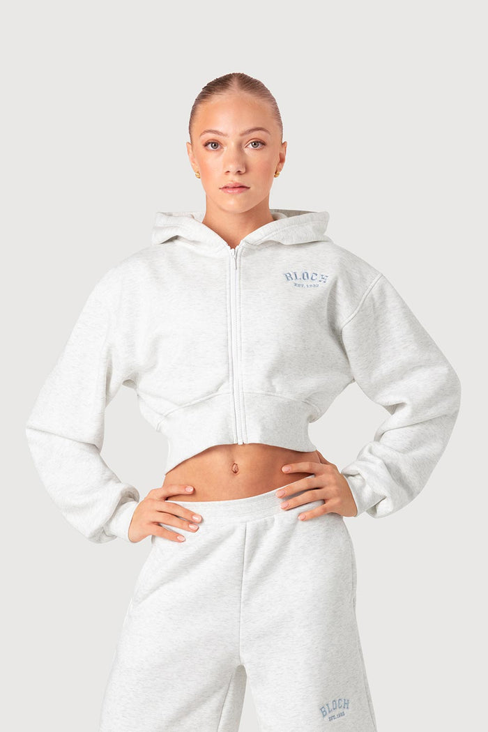 Girls Cropped Zip Front Hoodie - BLOCH EU