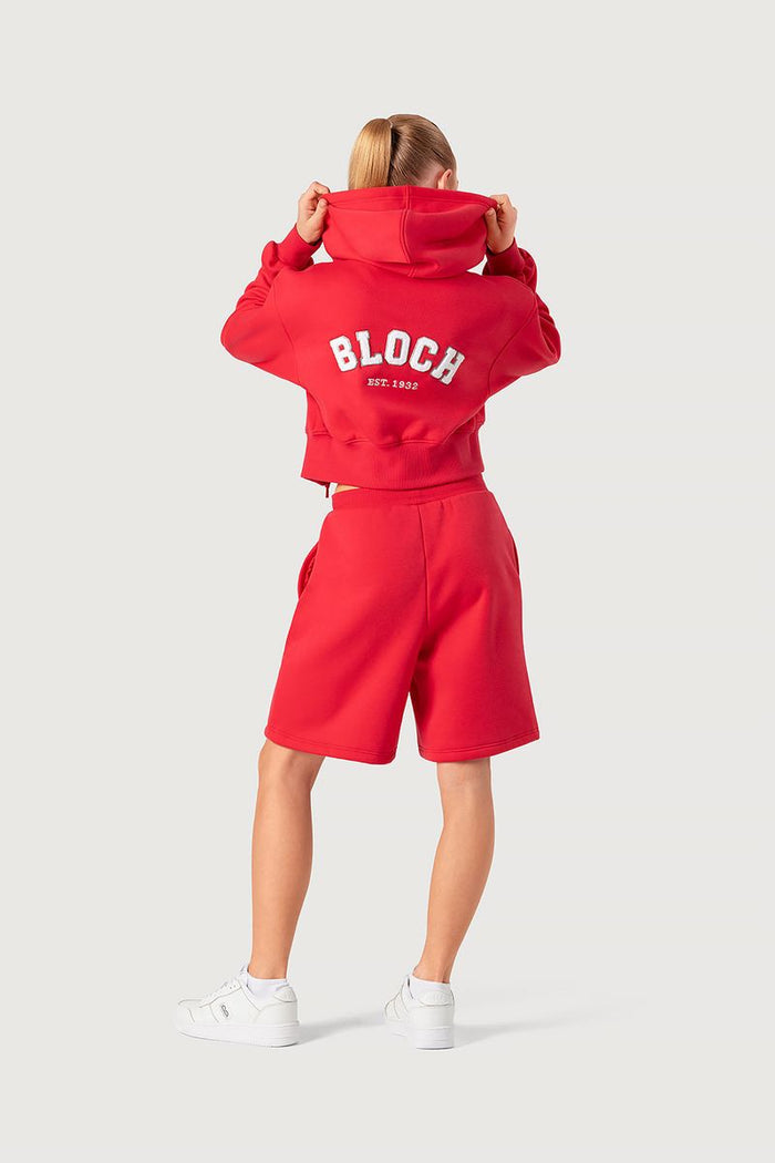 Girls Cropped Zip Front Hoodie