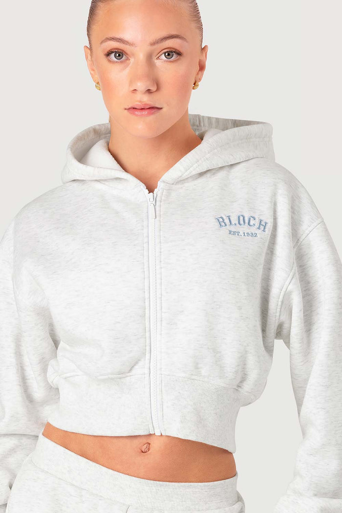 Girls Cropped Zip Front Hoodie - BLOCH EU