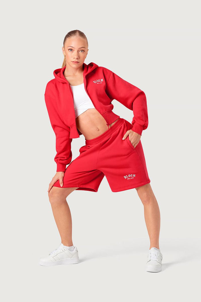 Girls Cropped Zip Front Hoodie