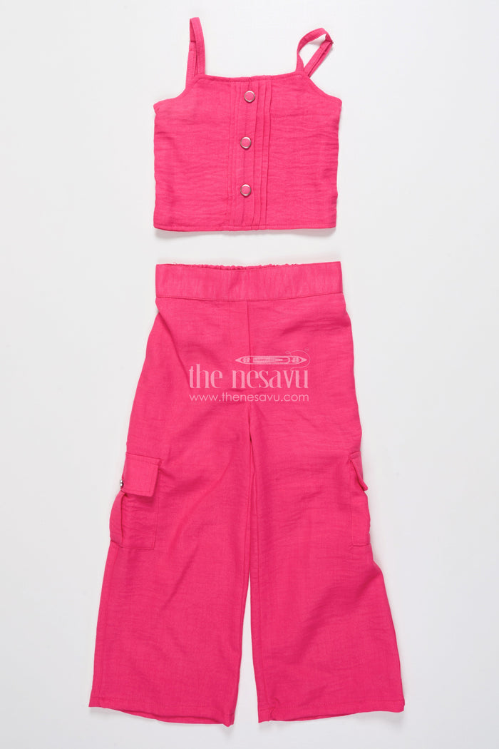 The Nesavu Girls Co-Ord Sets Girls Embroidered Co-Ord Set with Jacket for Ethnic Functions and Festive Parties Nesavu Nesavu girls embroidered co-ord set floral jacket festive ethnic outfit parties events