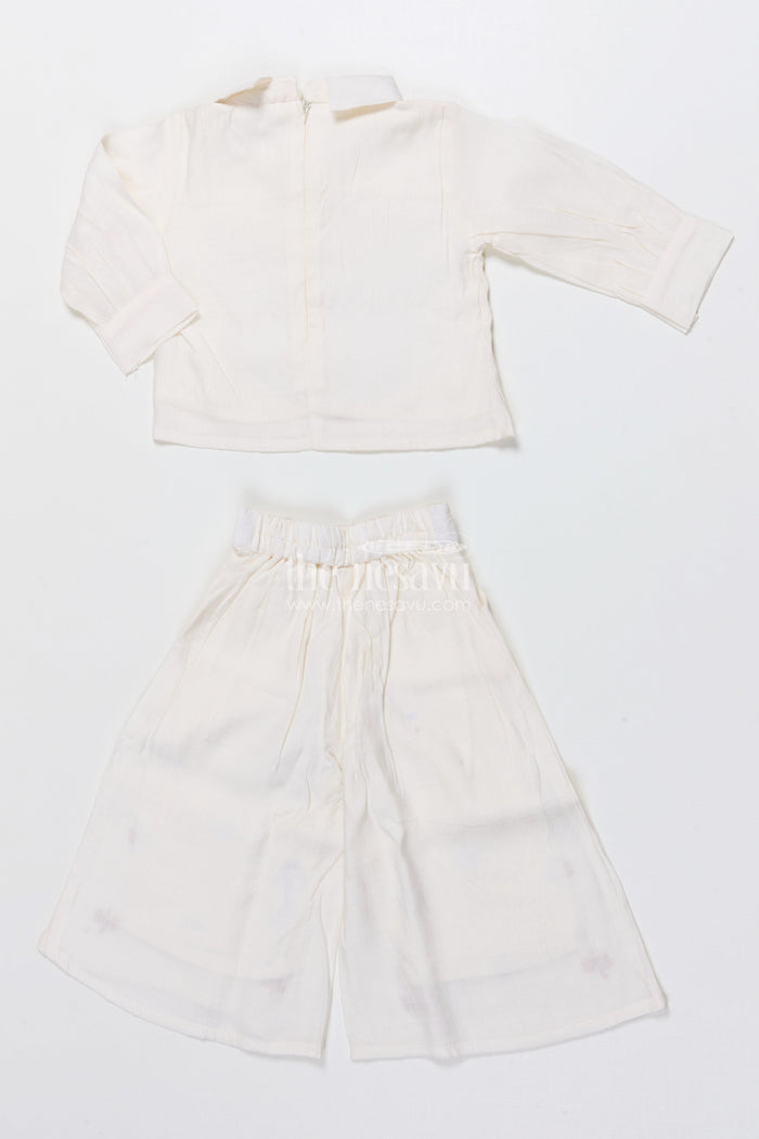 The Nesavu Girls Co-Ord Sets Girls Embroidered Co-Ord Set with Tassel Detail for Festive Wear and Ethnic Day Nesavu Nesavu embroidered co-ord set girls tassel detail festive wear school family functions