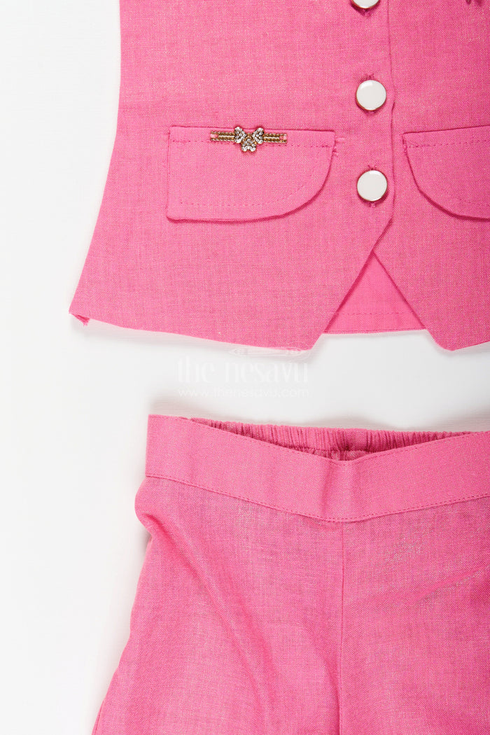 The Nesavu Girls formal vest and pants set for functions and birthdays Nesavu Nesavu girls formal vest pants set  stylish outfit birthdays special events
