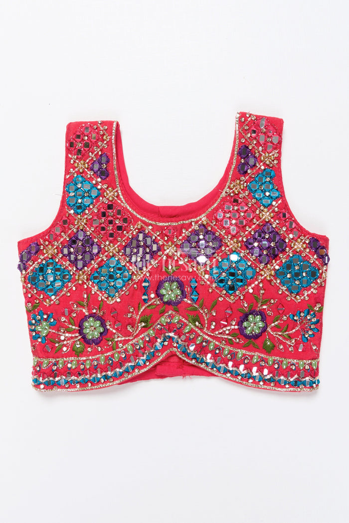 The Nesavu Girls Lehenga Choli Girls Lehenga Choli for Festive Functions and Family Weddings Nesavu Nesavu girls lehenga choli viscose silk designer yoke perfect weddings festive occasions