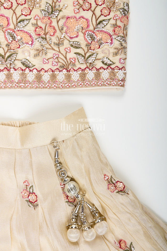 The Nesavu Girls lehenga choli for weddings and traditional celebrations Nesavu Nesavu girls lehenga choli weddings naming ceremonies designer embroidery