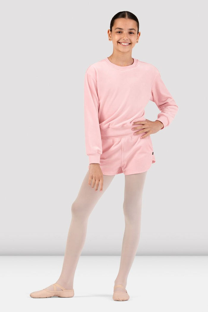 Girls Lily Velvet Crew Neck Jumper