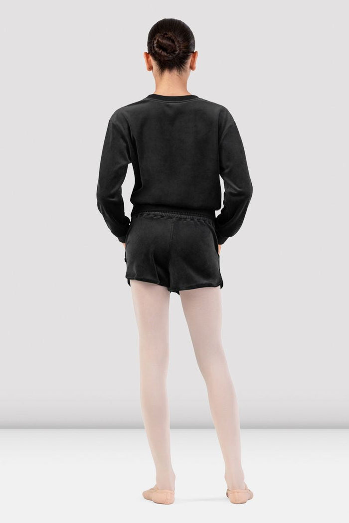 Girls Lily Velvet Crew Neck Jumper