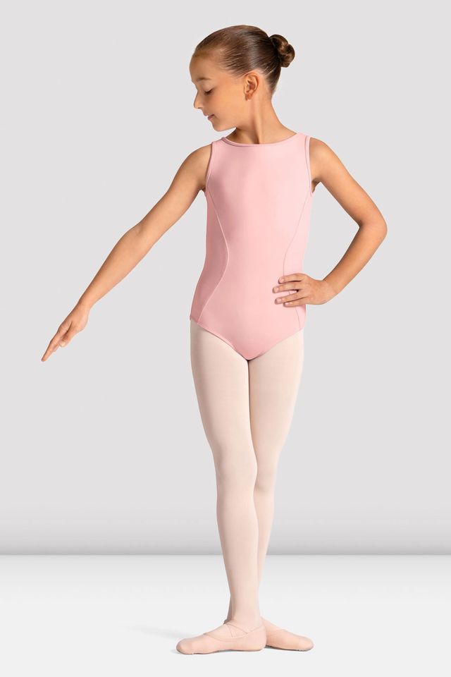 Girls Mirella Celestia Boat Neck Printed Leotard