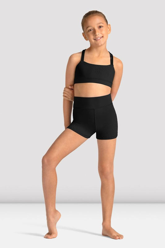 Girls Mirella Celestia Cross Back Printed Crop Top