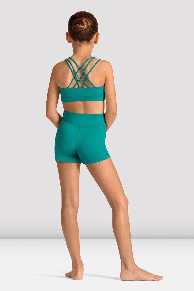 Girls Mirella Celestia Cross Back Printed Crop Top