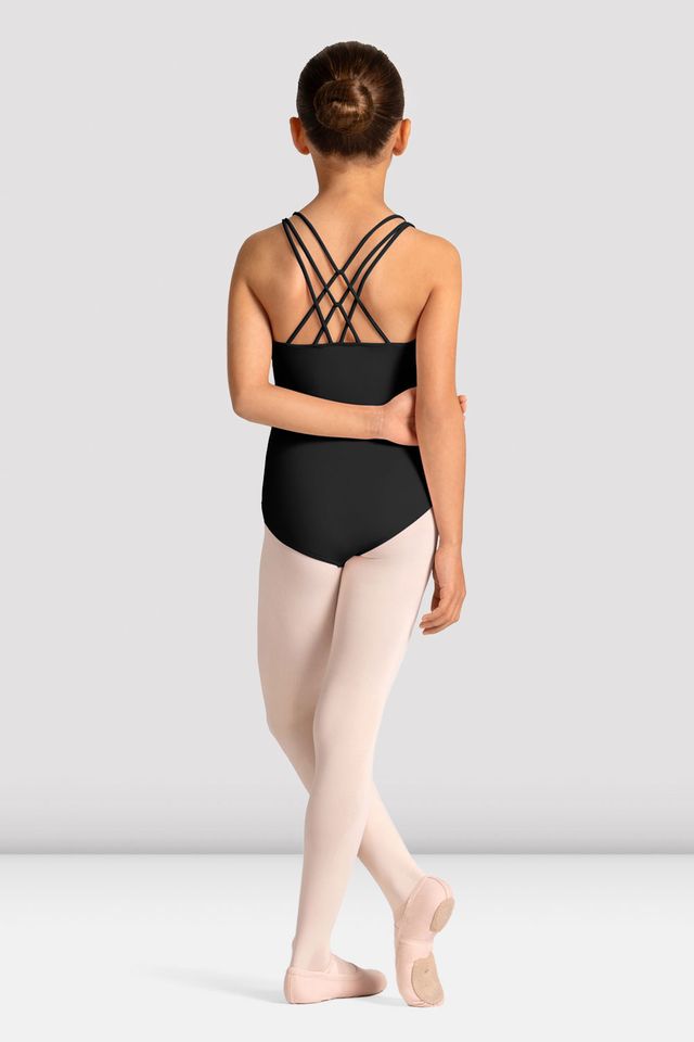 Girls Mirella Celestia Cross Back Printed Leotard