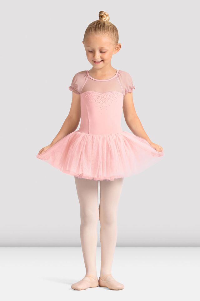 Girls Mirella Celestia Short Sleeve Printed Tutu Dress