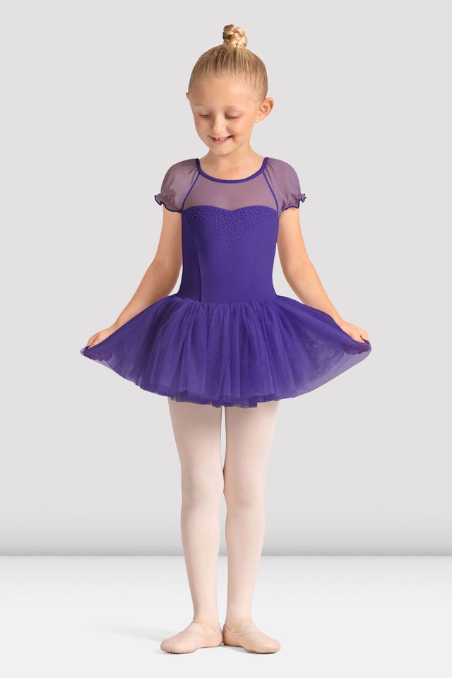 Girls Mirella Celestia Short Sleeve Printed Tutu Dress
