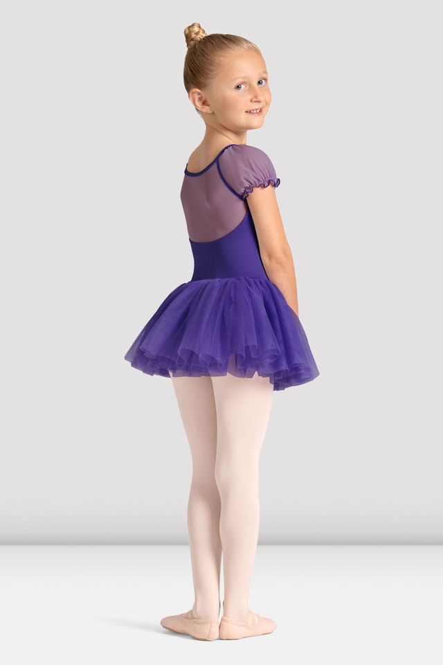 Girls Mirella Celestia Short Sleeve Printed Tutu Dress