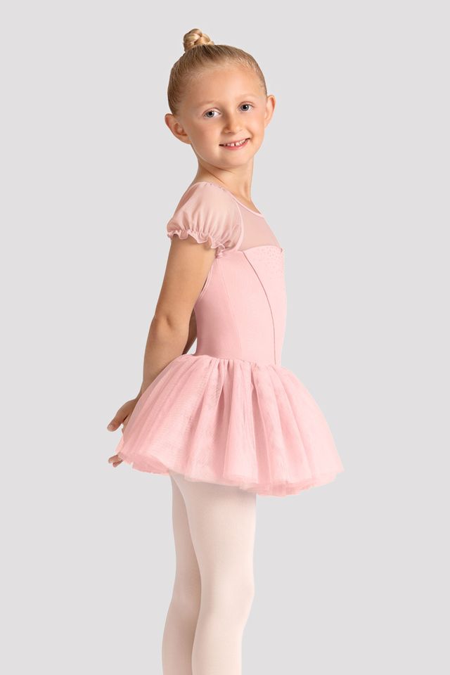 Girls Mirella Celestia Short Sleeve Printed Tutu Dress
