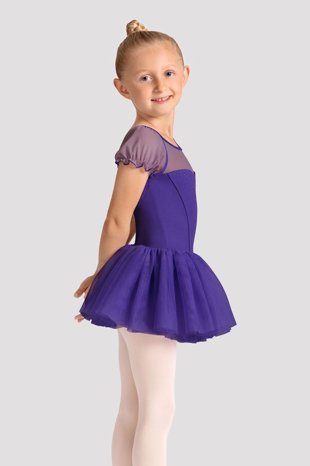 Girls Mirella Celestia Short Sleeve Printed Tutu Dress