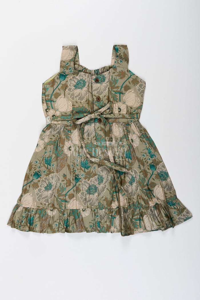 The Nesavu Girls Cotton Frock Girls Modal Silk Frock for Festive Events and Wedding Functions Nesavu Nesavu modal silk frock toddler girls floral digital print lace festive events
